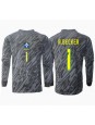 Moške Nogometnih dresov Brazilija Alisson Becker #1 Vratar Gostujoči Copa America 2024 Dolgi rokavi